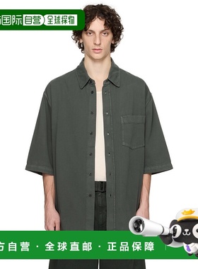 1h可退 香港直邮潮奢 Lemaire 男士 灰色短袖牛仔衬衫 SH1174LD10
