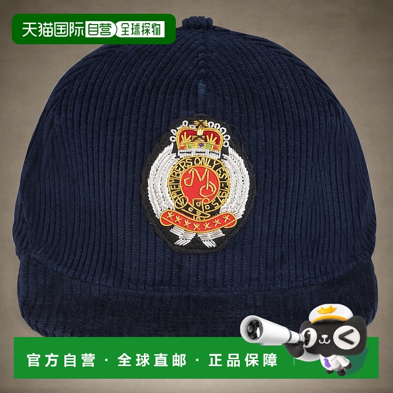 自营members only灯芯绒棒球帽-会员专用帽徽-海军蓝 美国奥莱直