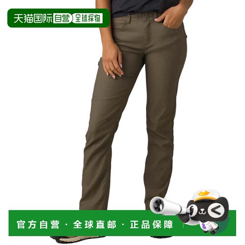 自营Prana Halle长裤II女短款板岩绿色直筒徒步GBO3020-绿色 美国
