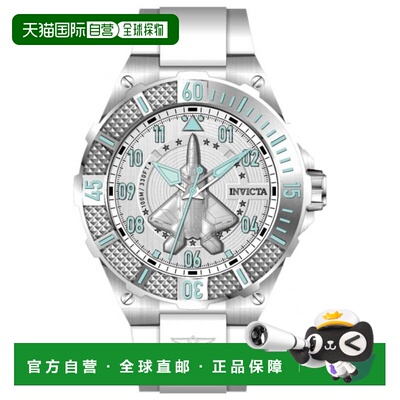 自营Invicta男士Aviator 50mm手表IN-50667-白色 美国奥莱直发