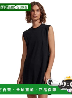 自营Varley Naples Shift Dress Women's Black Stretch Relaxed