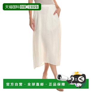 自营Velvet by Graham & Spencer Linen Midi Skirt - white 美国