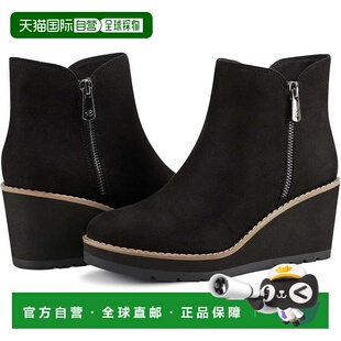 自营Easy Spirit Jayda Boots Women's Black Suede Wedge Heel A
