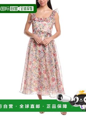 自营 Mikael Aghal Midi连衣裙-粉红色 美国奥莱直发服饰