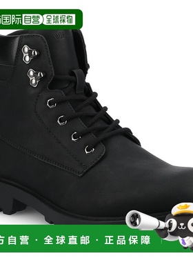 自营 vance co.Vance男式流氓圆头靴-黑色 美国奥莱直发