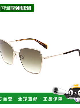 自营Rag & Bone Women's 58 mm Gold Sunglasses - gold green 美