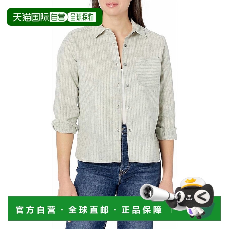 自营 pendleton灰色混合条纹短款小屋衬衫-灰色混合条纹 美国奥莱