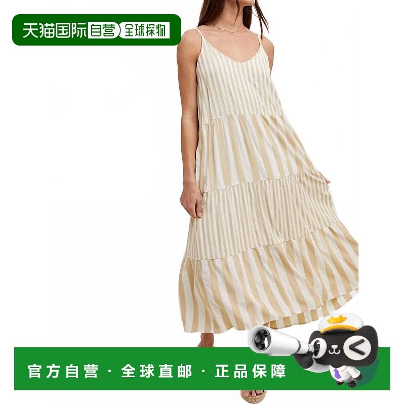 自营wishlistTiered Midi Dress In Sandbar Stripes - sandbar s