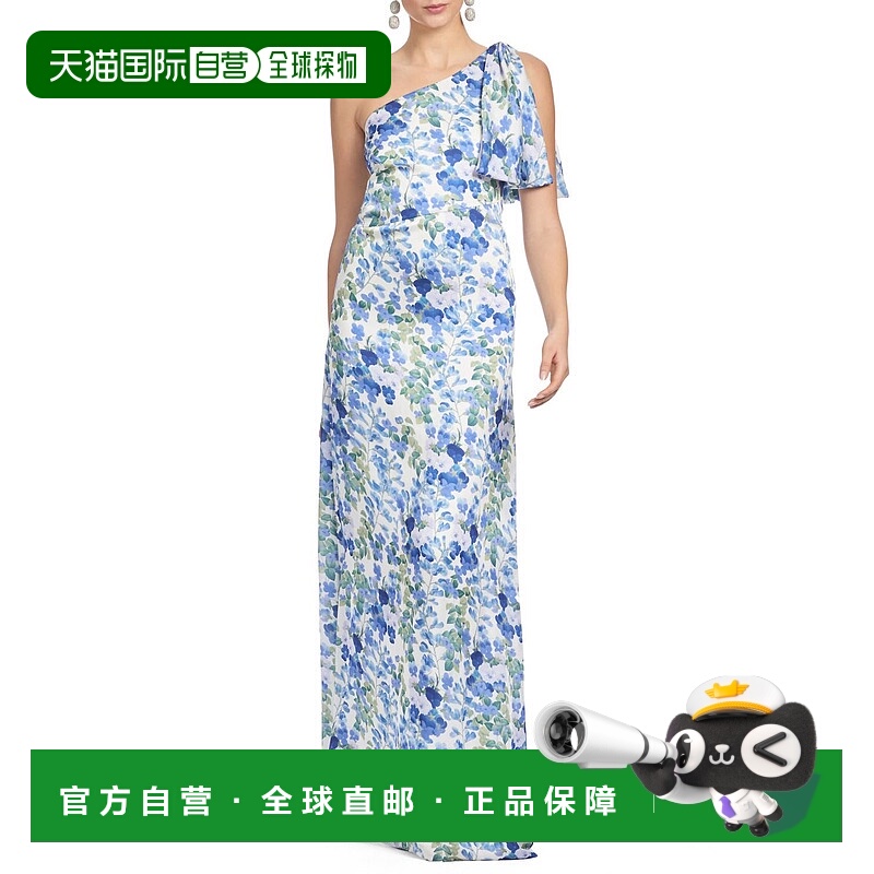 自营sachin & babiChelsea Floral Print One-Shoulder Gown In P