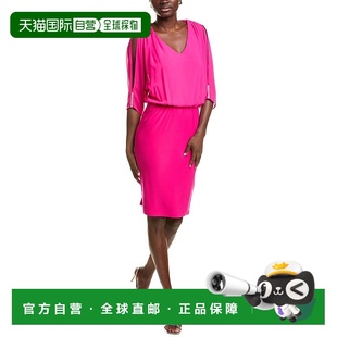 粉红色 自营Joseph 迷你连衣裙 Dolman袖 美国奥莱直发 Ribkoff