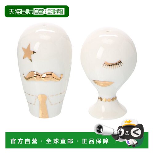 自营Jonathan Adler Gilded Mr. & Mrs. Muse Salt & Pepper - wh