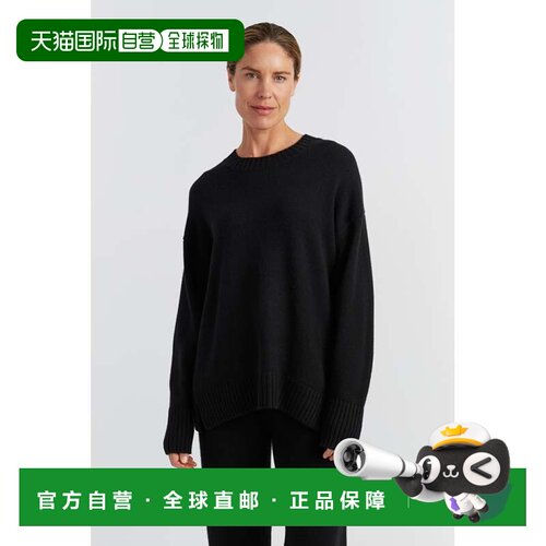 自营chinti & parkerBlack Pure Cashmere Crew Neck Sweater - b