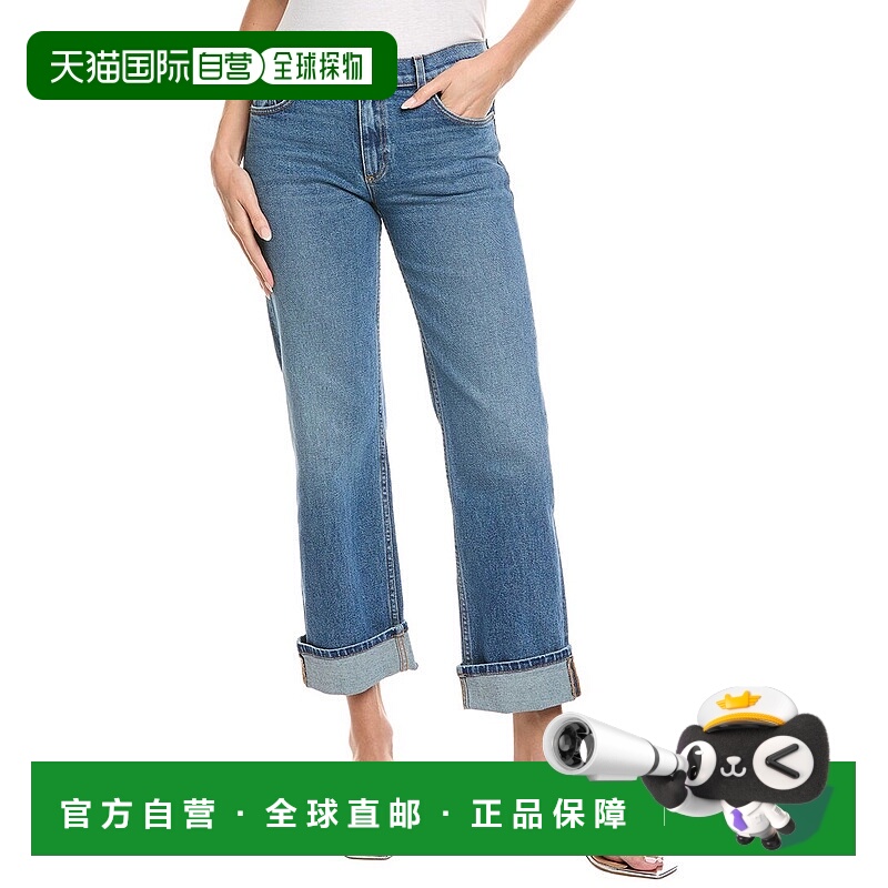 自营ASKK NY酷猫闪回直筒牛仔裤-蓝色 美国奥莱直发