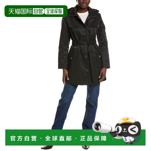 自营London Fog Medium Trench Coat - black 美国奥莱直发