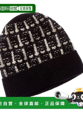 自营forteforteForte羊绒Lurex细节羊绒帽-黑色多色 美国奥莱直发