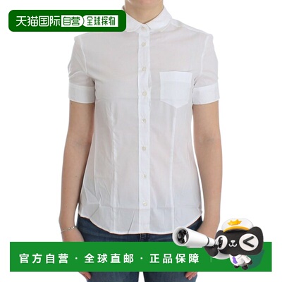 自营John Galliano Cotton Shirt Women's Top - white 美国奥莱