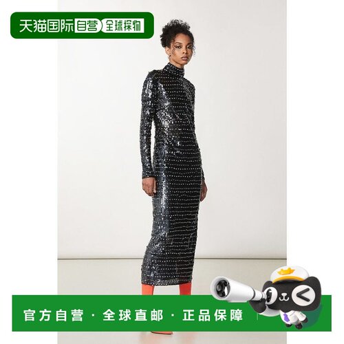 自营Patrizia Pepe Polyamide Cocktail Women's Dress - gold 美