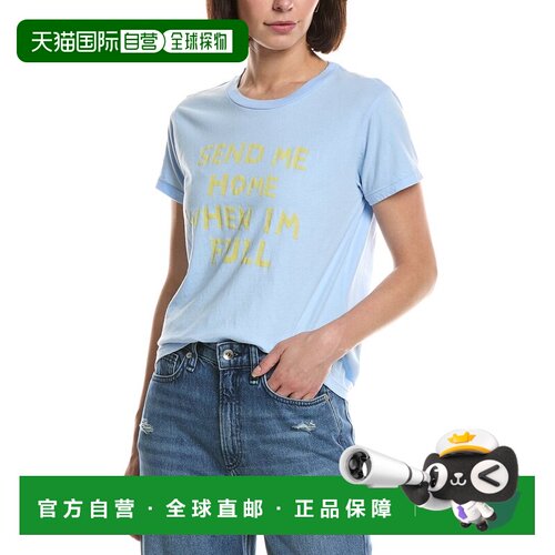自营mother妈妈宽松的Goodie Goodie t恤-蓝色 美国奥莱直发