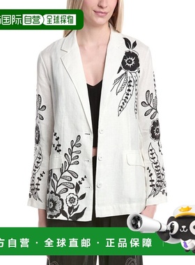 自营Johnny Was Ezra Linen Blazer - red 美国奥莱直发