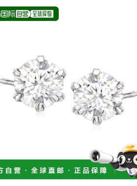 自营Ross-Simons Moissanite Stud Earrings in Sterling Silver