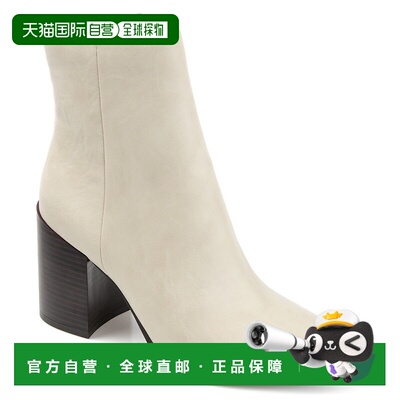 自营 Journee Collection 女式 Tru 舒适泡沫 Kathie 短靴 - 米白