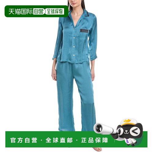 自营Natori 2pc Ashley Washed Satin Icon Notch Pajama Set - b