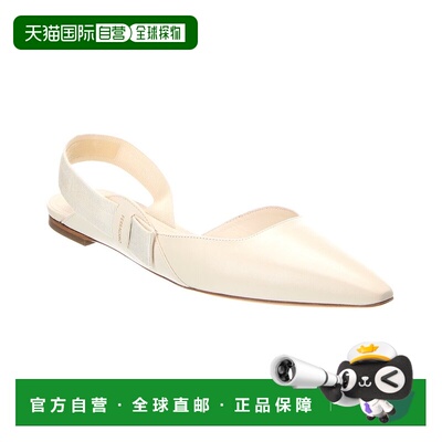 自营salvatore ferragamoFerragamo Vania皮革芭蕾平白 美国奥莱