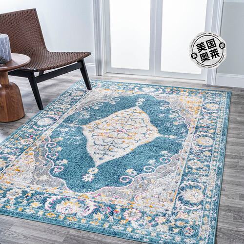 jonathan y Zelda Bohemian Cottage Medallion Area Rug - 绿松/