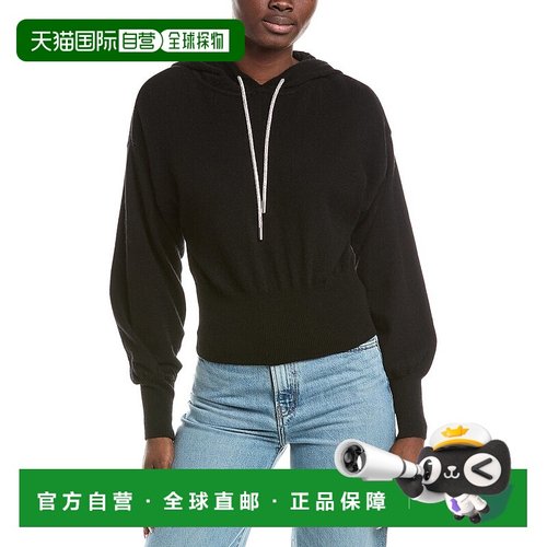 自营 brodie cashmereBrodie羊绒Glitz Smiley羊绒连帽衫-黑色 美