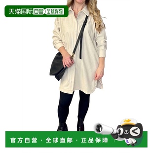奶油色 sageNala 裙 美国奥莱 奶油色灯芯绒衬衫 自营sadie