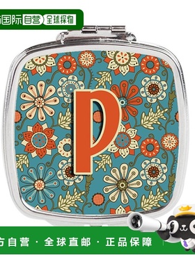 自营 Carolines Treasures CJ2012-PSCM 字母 P 花复古蓝色正品