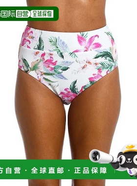 自营Women's La Blanca Mystic Palms Bikini Bottom White Tropi