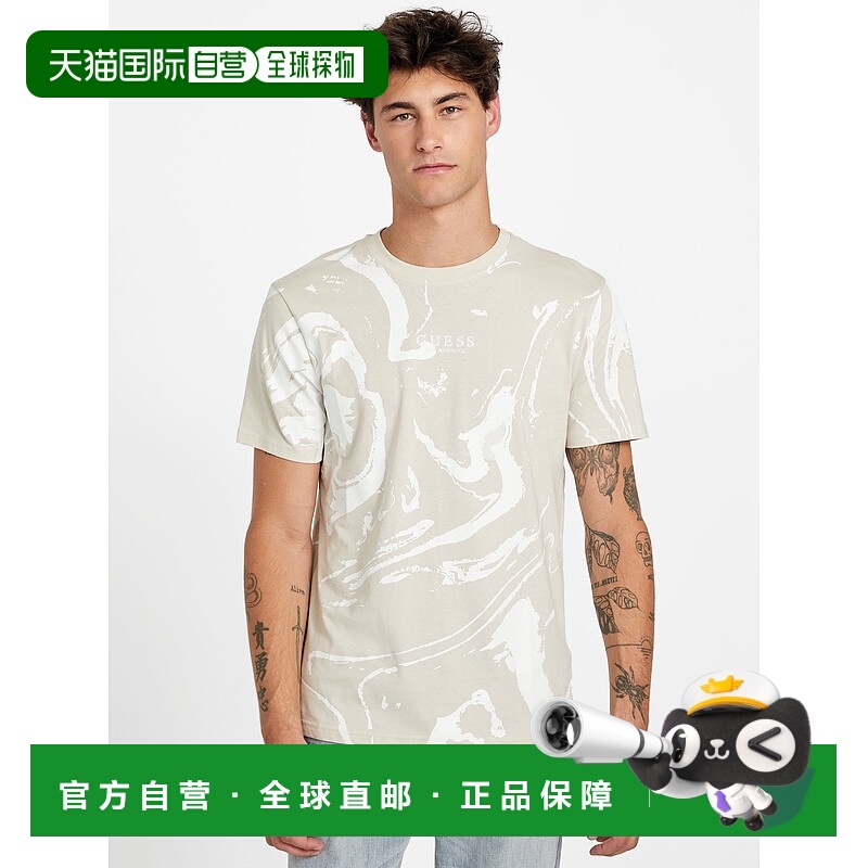 自营guessQinx Printed Crewneck Tee - over night oats 美国奥