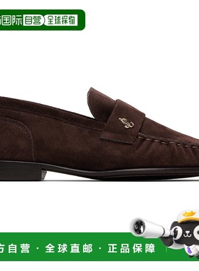 1h可退 香港直邮潮奢 Jimmy Choo 周仰杰 女士 棕色 Ellis 乐福鞋