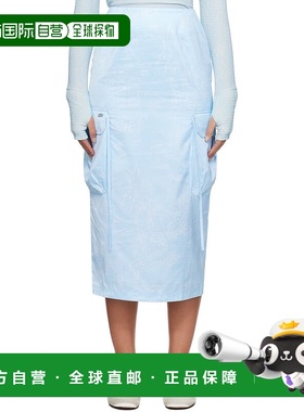 1h可退 香港直邮潮奢 Kijun 女士 蓝色 Drawing Cargo 半身裙 24P