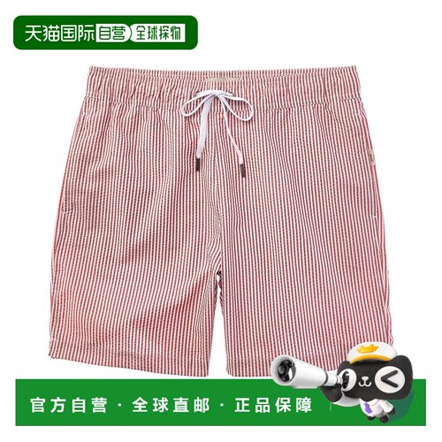 自营Onia经典泡泡纱游泳短款-红色 美国奥莱直发