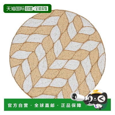自营tiramisuNatural Hues Beaded Placemat - white/natural 美
