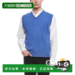 自营raffi拉菲V领背心 美国奥莱直发 蓝色