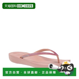 自营 FitFlop Ikushion DG5-137人字拖凉鞋女式米色Ombre闪亮拖鞋