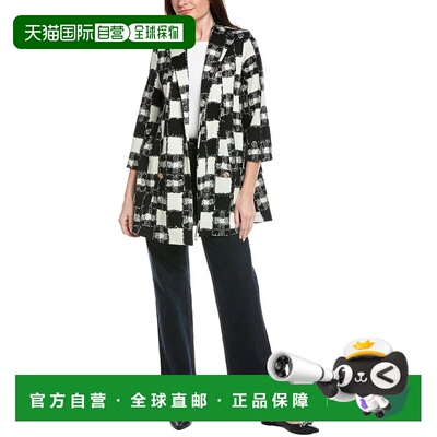 自营Joseph Ribkoff Printed Woven Jacket - black 美国奥莱直发