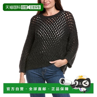 美国奥莱直发 灰色 自营EILEEN FISHER羊驼毛毛衣