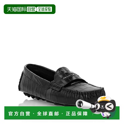 自营philipp pleinMoccasins驱动Cocco-黑色 美国奥莱直发乐福鞋