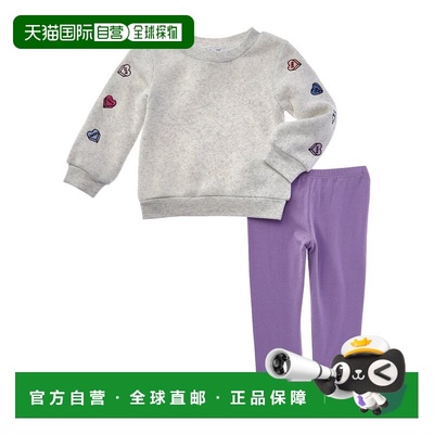 自营splendid华丽的2件Dancing Hearts运动衫和紧身裤套装-紫色