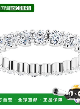 自营 pompeii31 1/2Ct T.W.天然钻石认证永恒戒指结婚戒指 14k 白