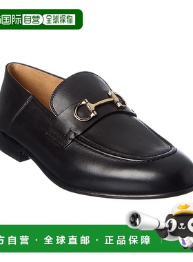 自营 salvatore ferragamoFerragamo Ottone 皮革乐福鞋 - 黑色