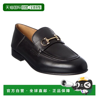 自营 salvatore ferragamoFerragamo Ottone 皮革乐福鞋 - 黑色