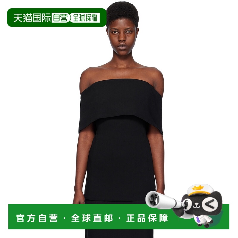 1h可退 香港直邮潮奢 toteme 女士 黑色露肩上装 241WRT997FB0068