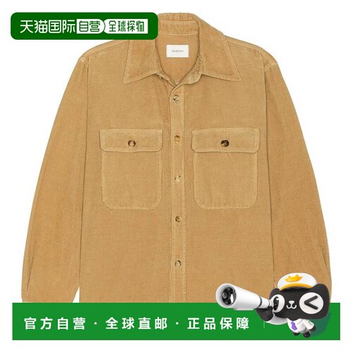 自营Saint Laurent Corduroy Long-Sleeved Overshirt, Size X-La