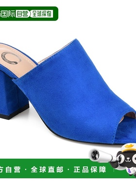 自营 Journee Collection 女式 Adelaide 拖鞋 - 蓝色 美国奥莱直