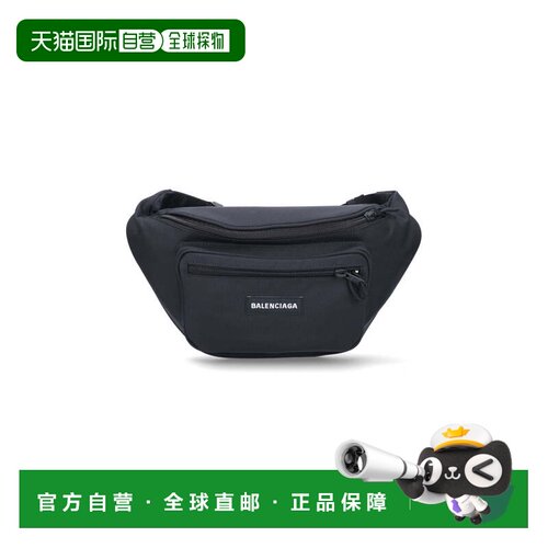 自营balenciaga黑色Explorer尼龙拉链带袋-黑色 美国奥莱直发腰包